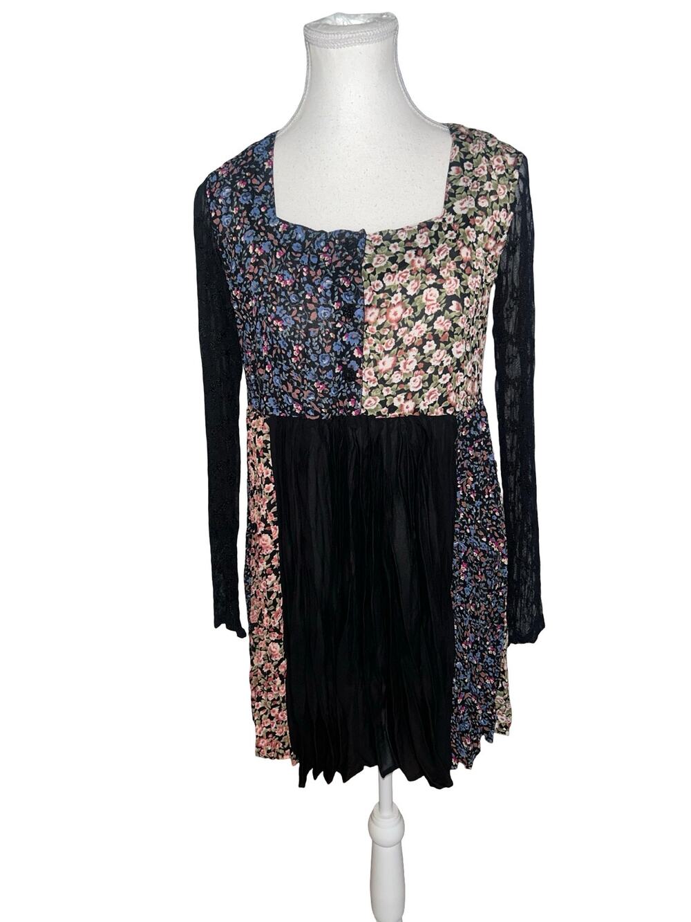 Vintage Rampage Mixed‑Print Floral Dress